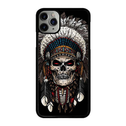 INDIAN FEATHER SKULL ART 2 iPhone 11 Pro Max Case Cover