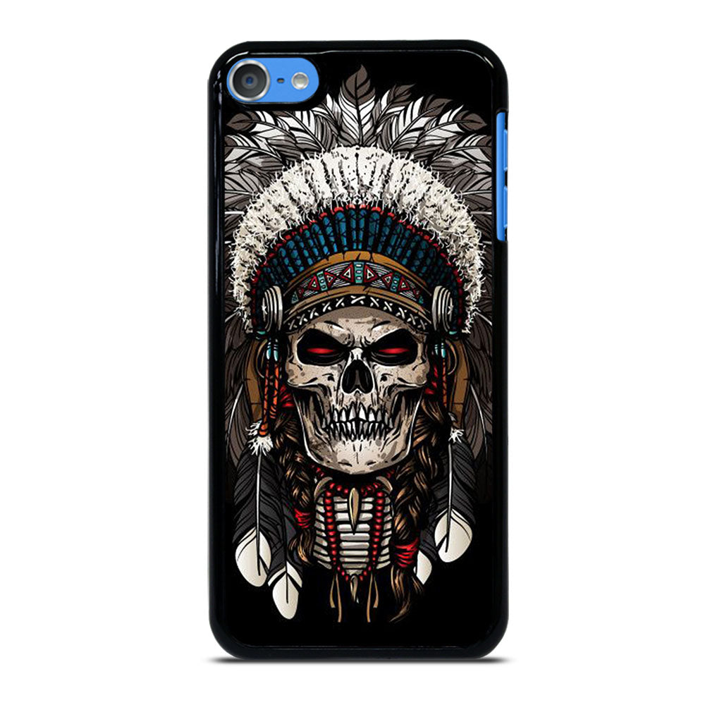 INDIAN FEATHER SKULL ART 2 iPod Touch 7 Case Cover