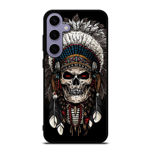 INDIAN FEATHER SKULL ART 2 Samsung Galaxy S24 Plus Case Cover