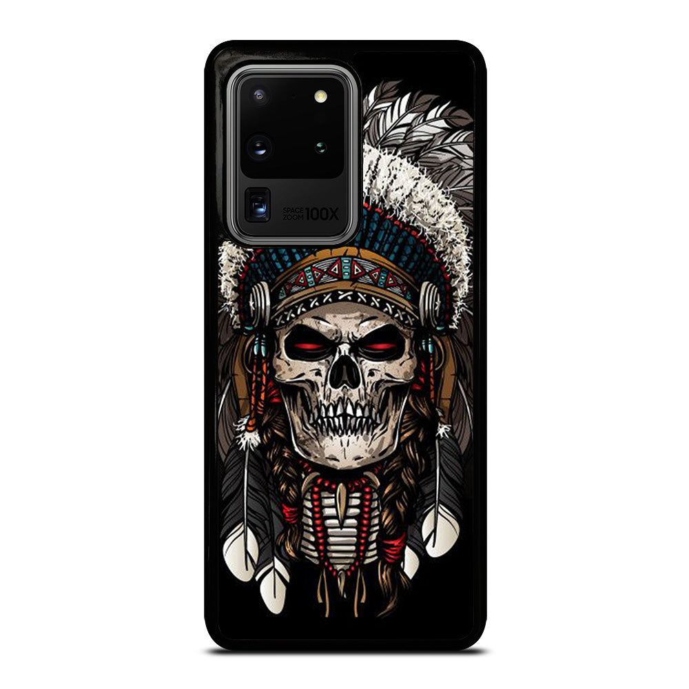 INDIAN FEATHER SKULL ART 2 Samsung Galaxy S20 Ultra Case Cover