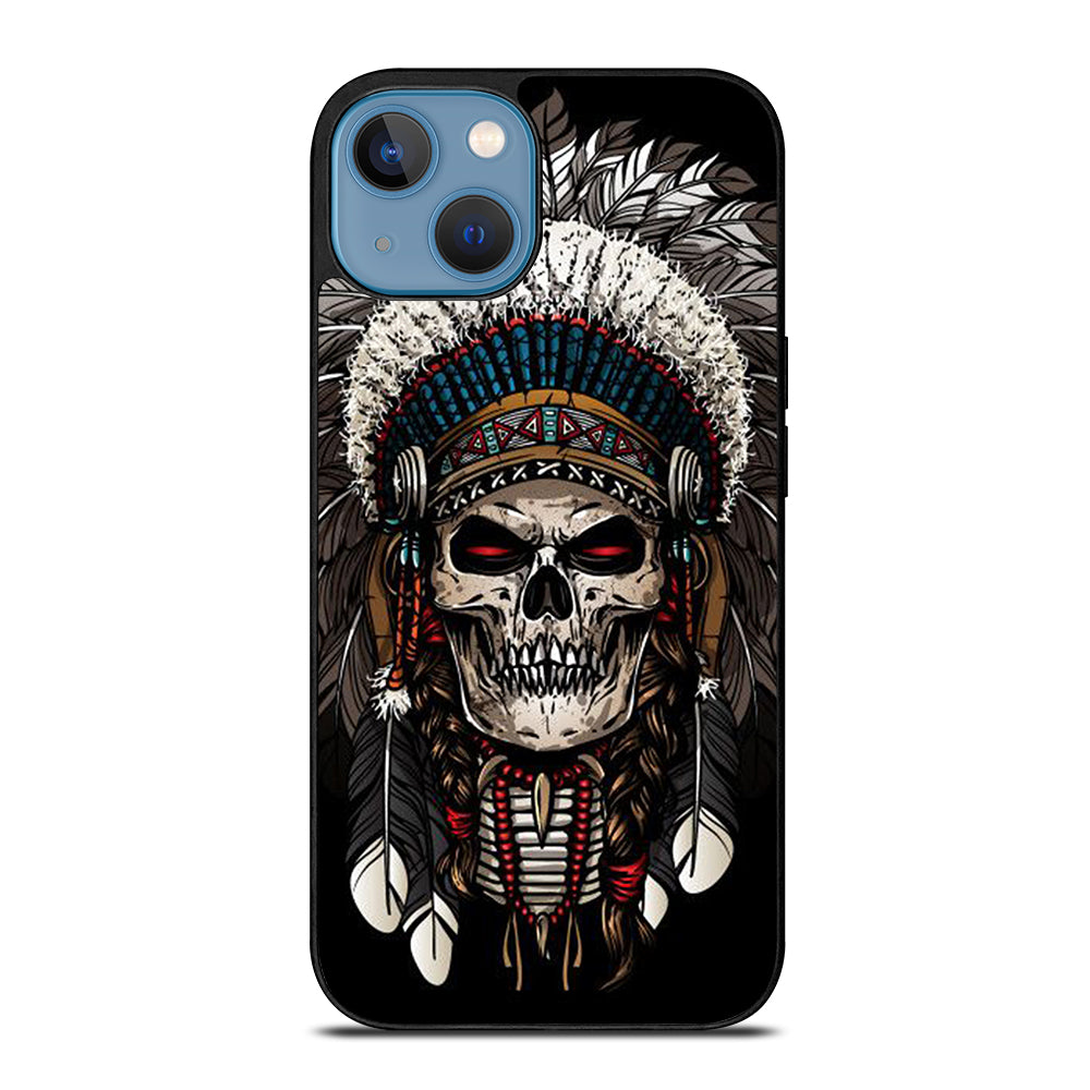INDIAN FEATHER SKULL ART 2 iPhone 13 Case Cover
