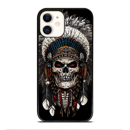 INDIAN FEATHER SKULL ART 2 iPhone 12 Case Cover