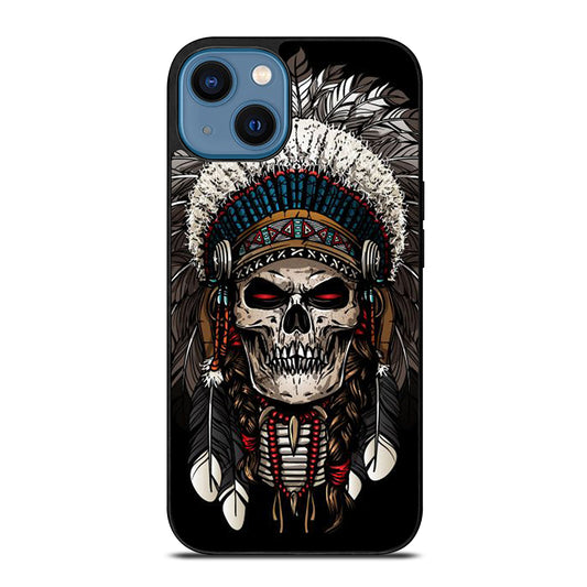 INDIAN FEATHER SKULL ART 2 iPhone 14 Case Cover