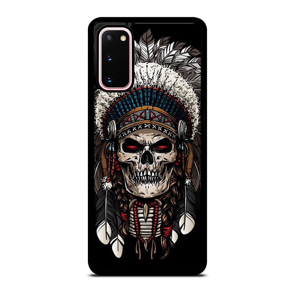 INDIAN FEATHER SKULL ART 2 Samsung Galaxy S20 Case Cover