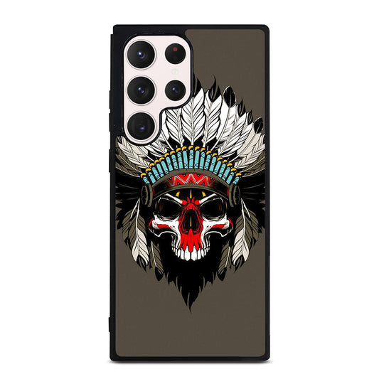 INDIAN FEATHER SKULL ART Samsung Galaxy S23 Ultra Case Cover