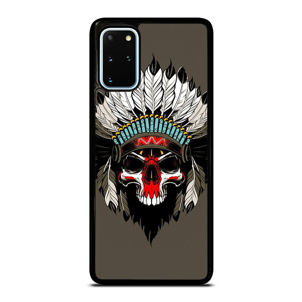 INDIAN FEATHER SKULL ART Samsung Galaxy S20 Plus Case Cover