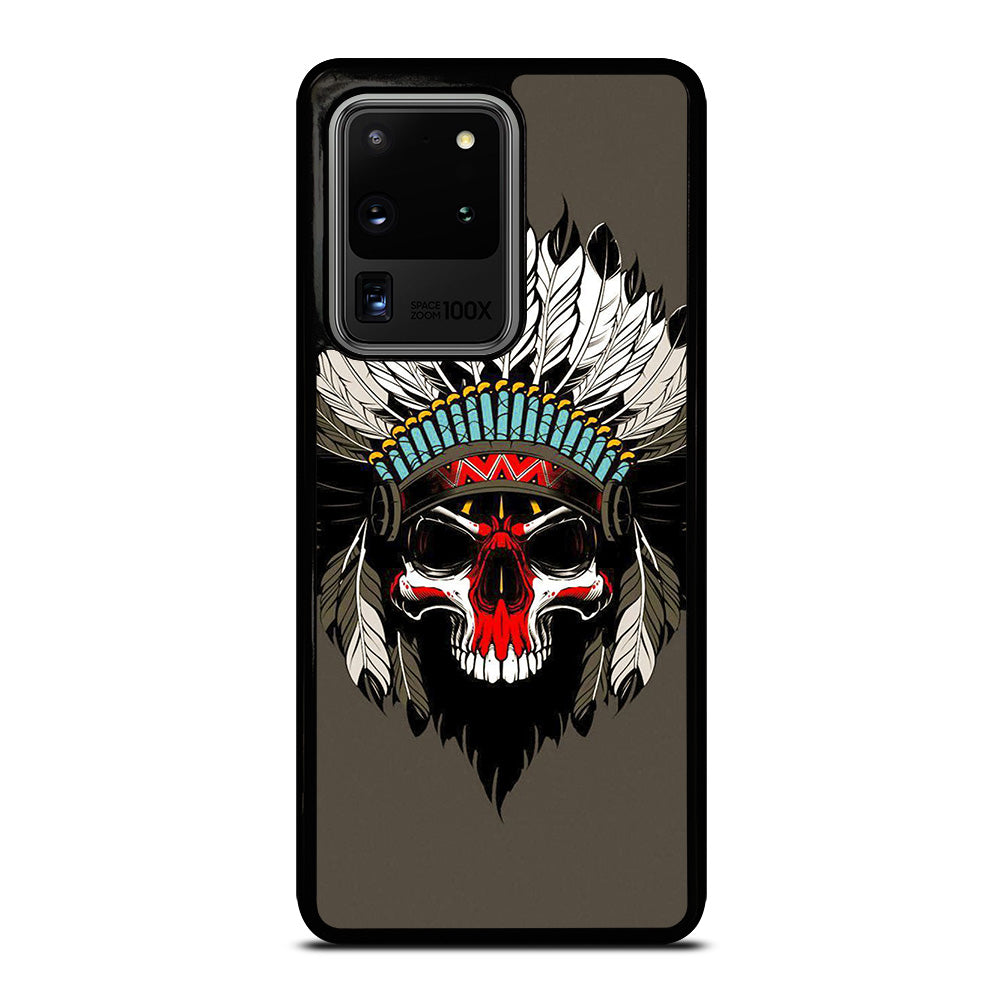 INDIAN FEATHER SKULL ART Samsung Galaxy S20 Ultra Case Cover