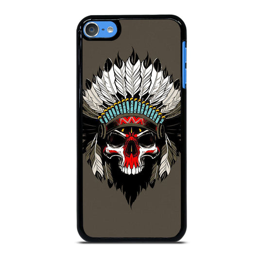 INDIAN FEATHER SKULL ART iPod Touch 7 Case Cover