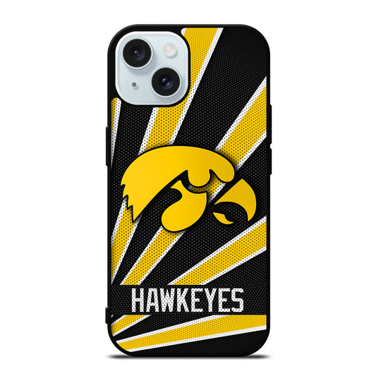 IOWA HAWKEYES FOOTBAL LOGO iPhone 15 Case Cover