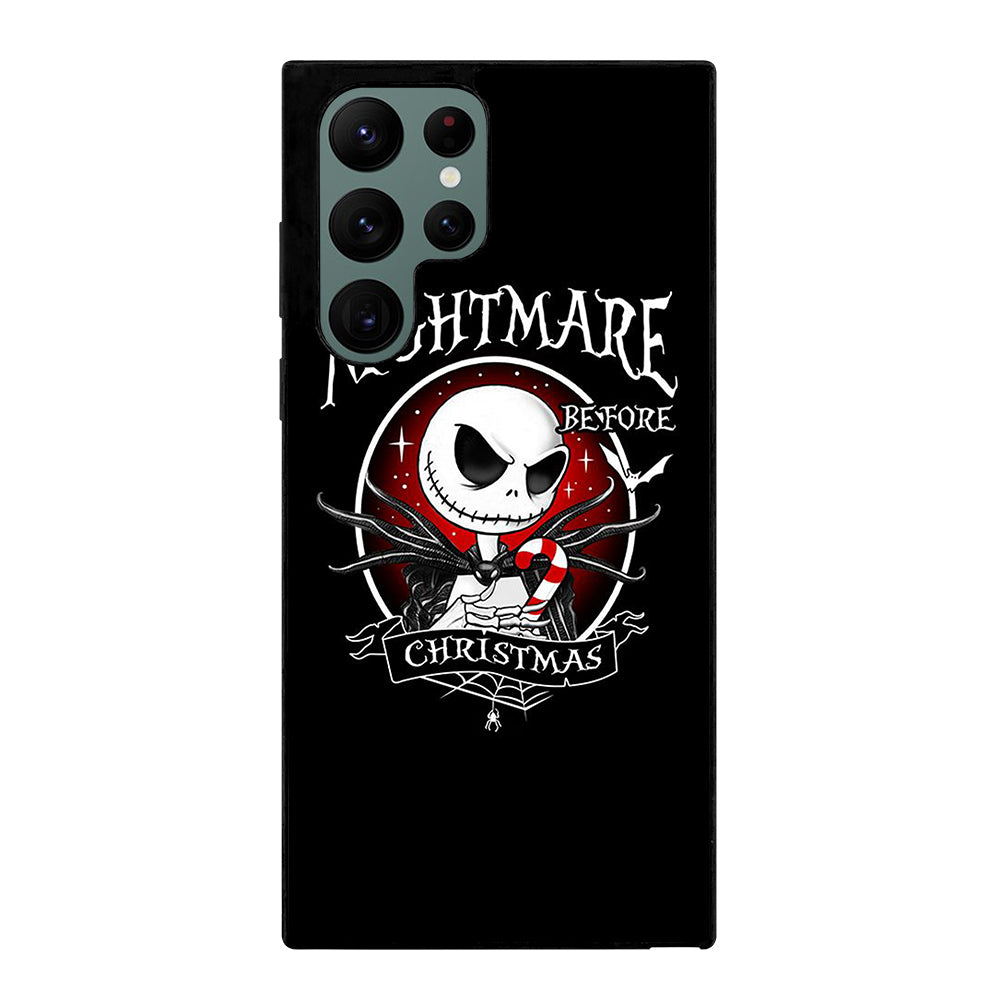 JACK SKELLINGTON NIGHTMARE BEFORE CHRISTMAS BLACK Samsung Galaxy S22 Ultra Case Cover