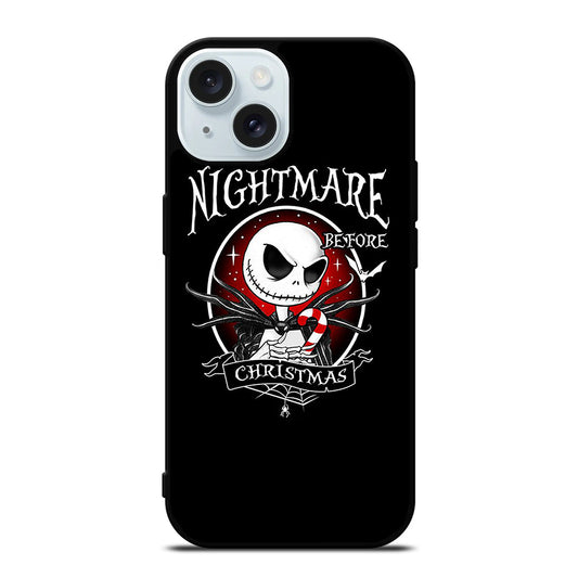 JACK SKELLINGTON NIGHTMARE BEFORE CHRISTMAS BLACK iPhone 15 Case Cover