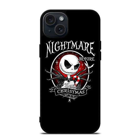 JACK SKELLINGTON NIGHTMARE BEFORE CHRISTMAS BLACK iPhone 15 Plus Case Cover