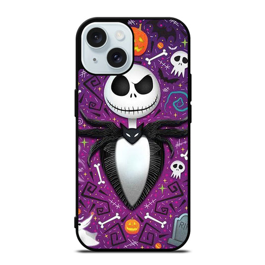 JACK SKELLINGTON NIGHTMARE BEFORE CHRISTMAS CARTOON iPhone 15 Case Cover