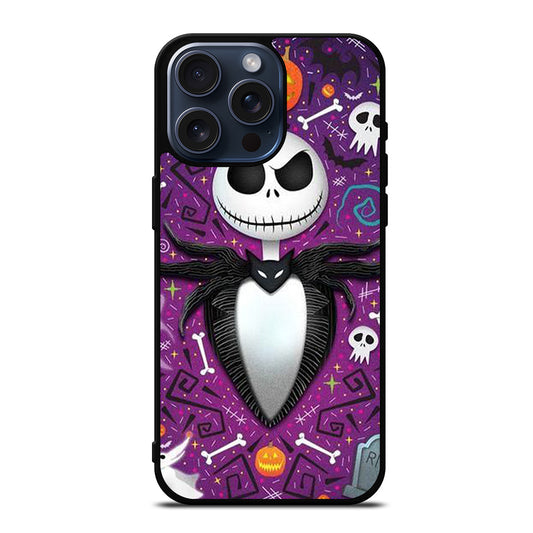 JACK SKELLINGTON NIGHTMARE BEFORE CHRISTMAS CARTOON iPhone 15 Pro Max Case Cover
