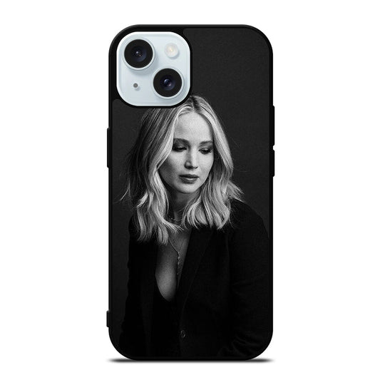 JENNIFER LAWRENCE BLACK iPhone 15 Case Cover