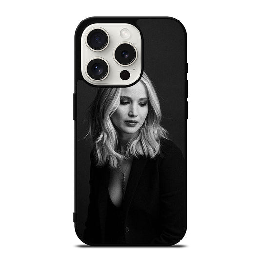 JENNIFER LAWRENCE BLACK iPhone 15 Pro Case Cover
