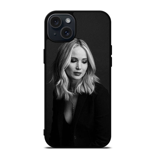 JENNIFER LAWRENCE BLACK iPhone 15 Plus Case Cover