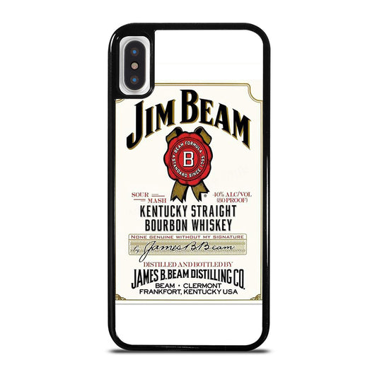JIM BEAM BOURBON WHISKEY LABEL iPhone X / XS Case Cover