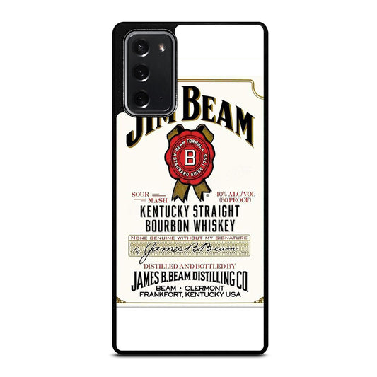 JIM BEAM BOURBON WHISKEY LABEL Samsung Galaxy Note 20 Case Cover