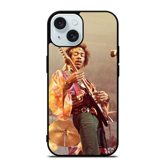 JIMI HENDRIX AND GUITAR iPhone 15 Case Cover