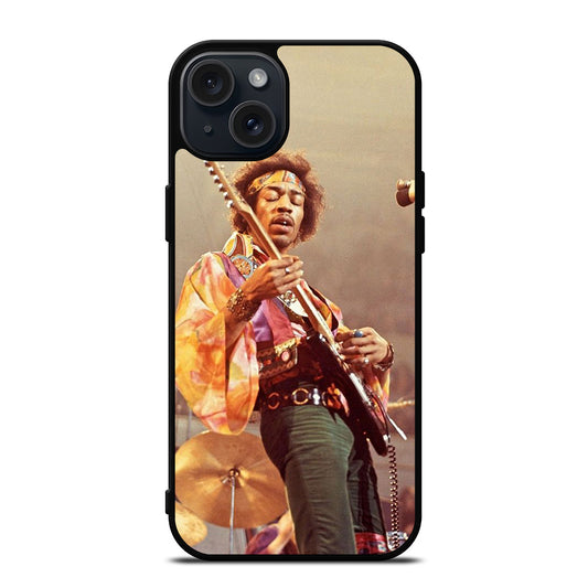 JIMI HENDRIX AND GUITAR iPhone 15 Plus Case Cover