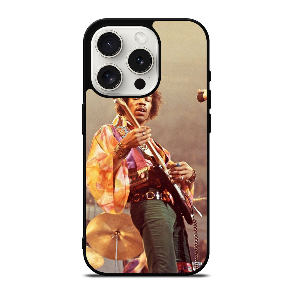 JIMI HENDRIX AND GUITAR iPhone 15 Pro Case Cover