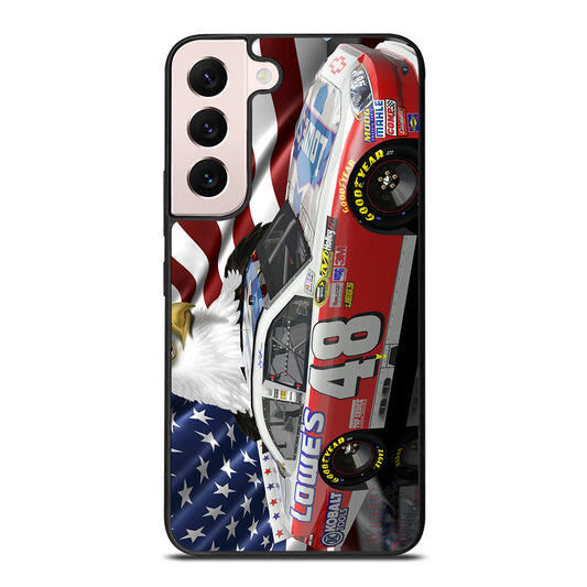JIMMIE JOHNSON NASCAR AMERICAN FLAG Samsung Galaxy S22 Plus Case Cover
