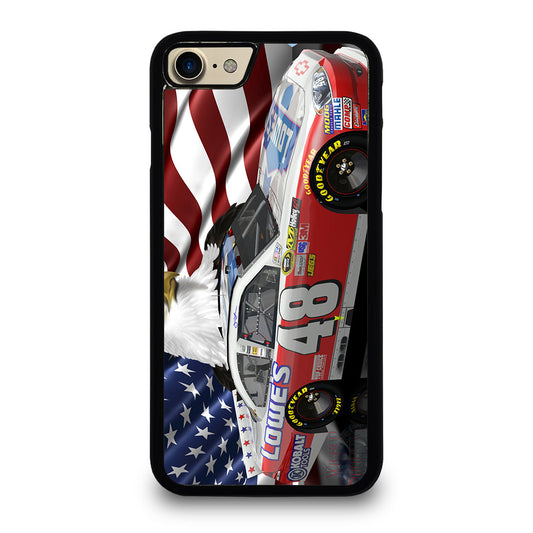 JIMMIE JOHNSON NASCAR AMERICAN FLAG iPhone 7 / 8 Case Cover