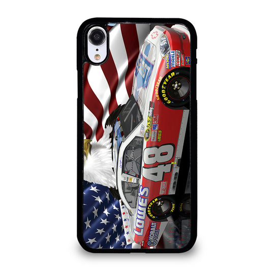 JIMMIE JOHNSON NASCAR AMERICAN FLAG iPhone XR Case Cover