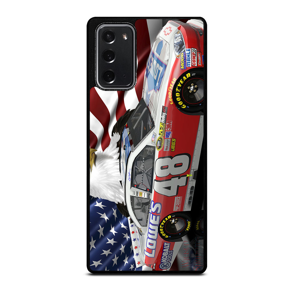 JIMMIE JOHNSON NASCAR AMERICAN FLAG Samsung Galaxy Note 20 Case Cover