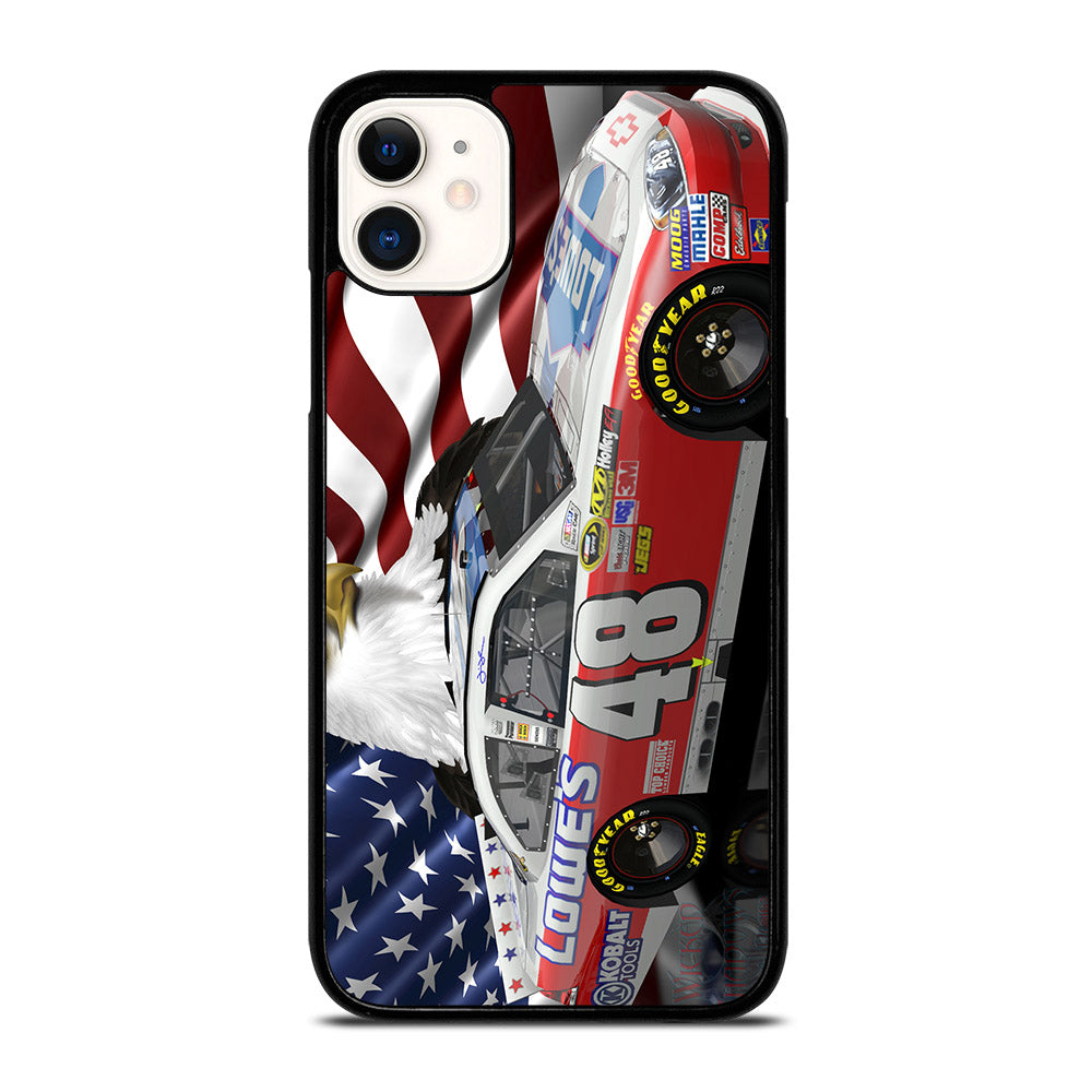 JIMMIE JOHNSON NASCAR AMERICAN FLAG iPhone 11 Case Cover