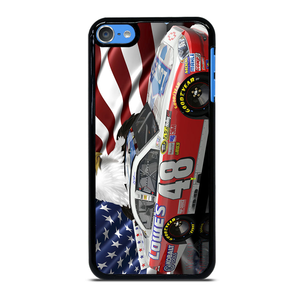 JIMMIE JOHNSON NASCAR AMERICAN FLAG iPod Touch 7 Case Cover
