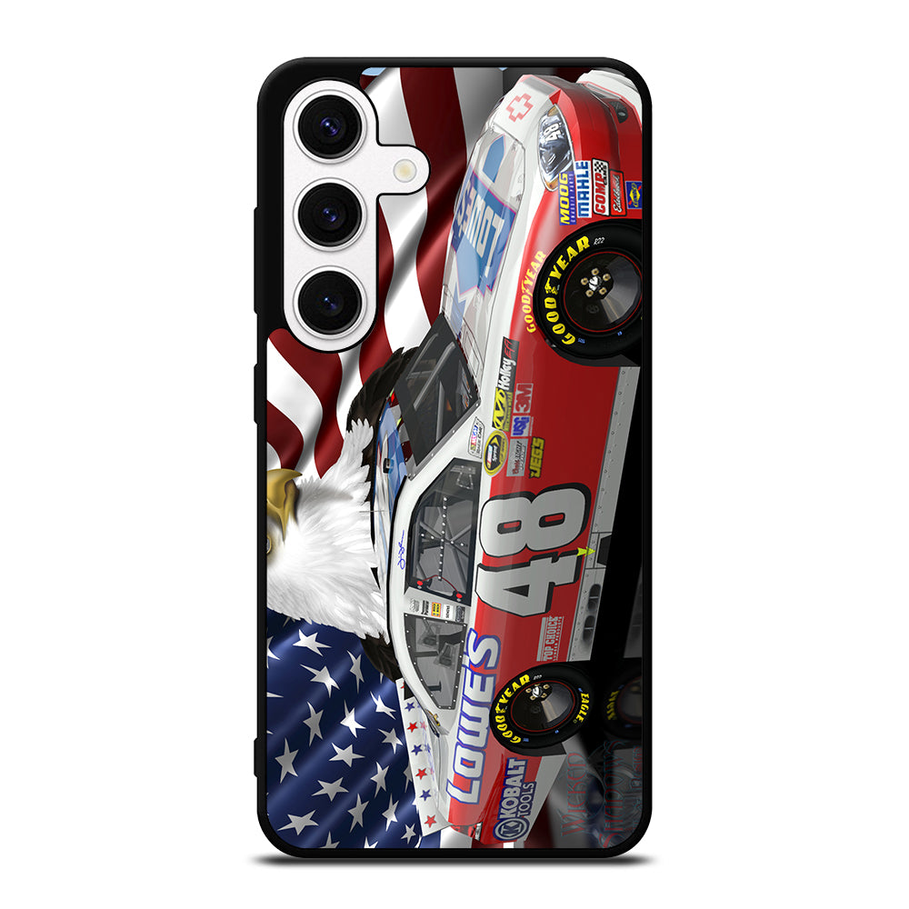 JIMMIE JOHNSON NASCAR AMERICAN FLAG Samsung Galaxy S24 Case Cover