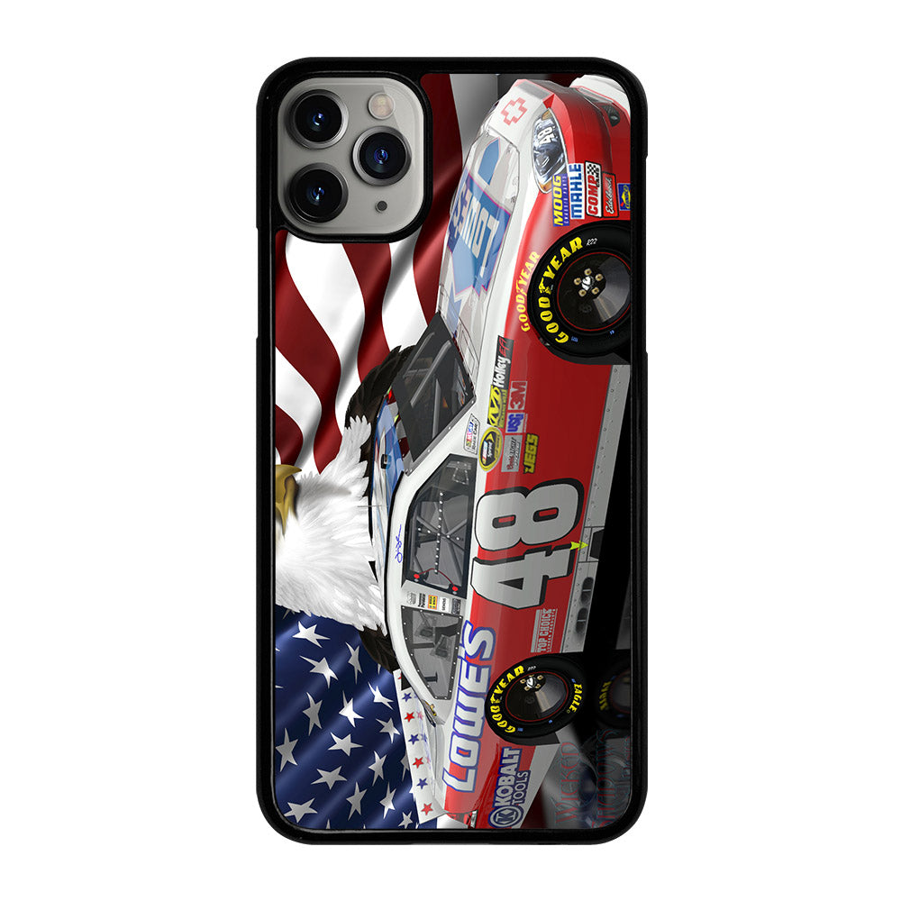 JIMMIE JOHNSON NASCAR AMERICAN FLAG iPhone 11 Pro Max Case Cover