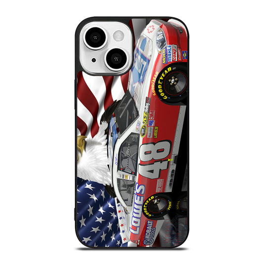 JIMMIE JOHNSON NASCAR AMERICAN FLAG iPhone 13 Mini Case Cover