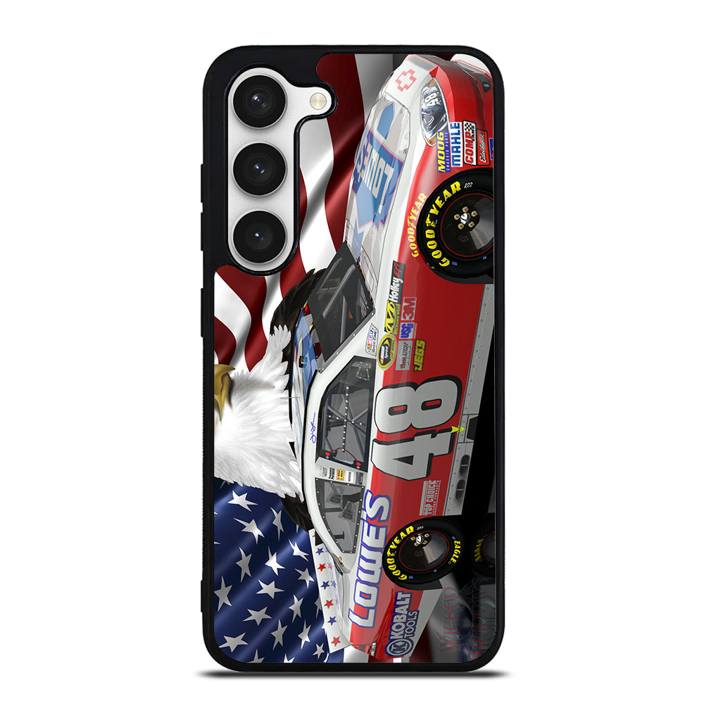 JIMMIE JOHNSON NASCAR AMERICAN FLAG Samsung Galaxy S23 Case Cover