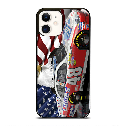 JIMMIE JOHNSON NASCAR AMERICAN FLAG iPhone 12 Case Cover