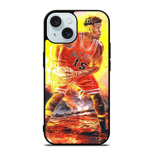 JIMMY BUTLER FLAME CHICAGO BULLS iPhone 15 Case Cover