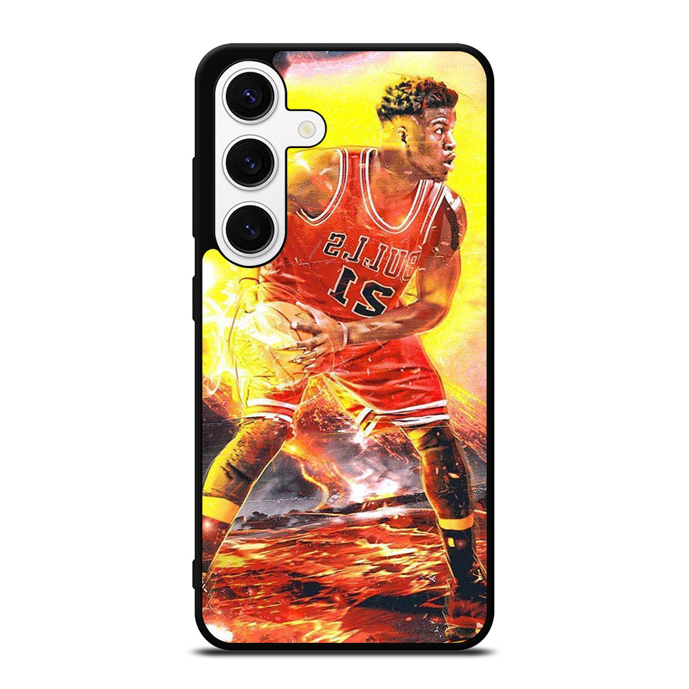 JIMMY BUTLER FLAME CHICAGO BULLS Samsung Galaxy S24 Case Cover
