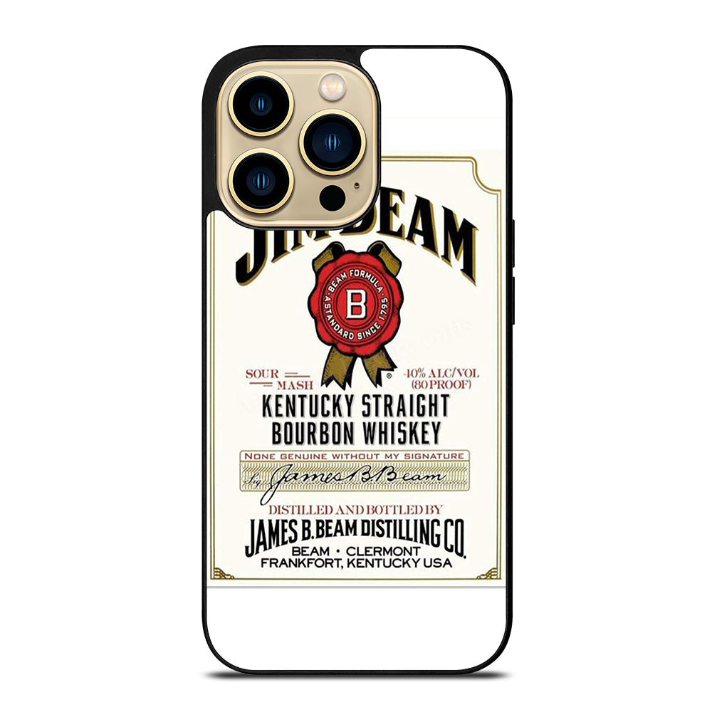 JIM BEAM BOURBON WHISKEY LABEL iPhone 14 Pro Max Case Cover