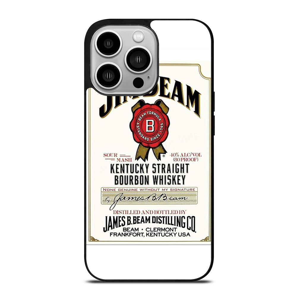 JIM BEAM BOURBON WHISKEY LABEL iPhone 14 Pro Case Cover