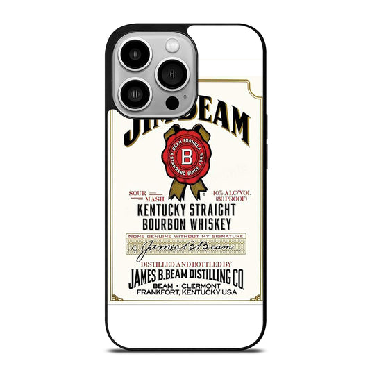 JIM BEAM BOURBON WHISKEY LABEL iPhone 14 Pro Case Cover