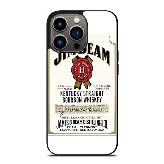 JIM BEAM BOURBON WHISKEY LABEL iPhone 13 Pro Case Cover