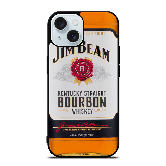 JIM BEAM WHISKEY BOTTLE iPhone 15 Case Cover