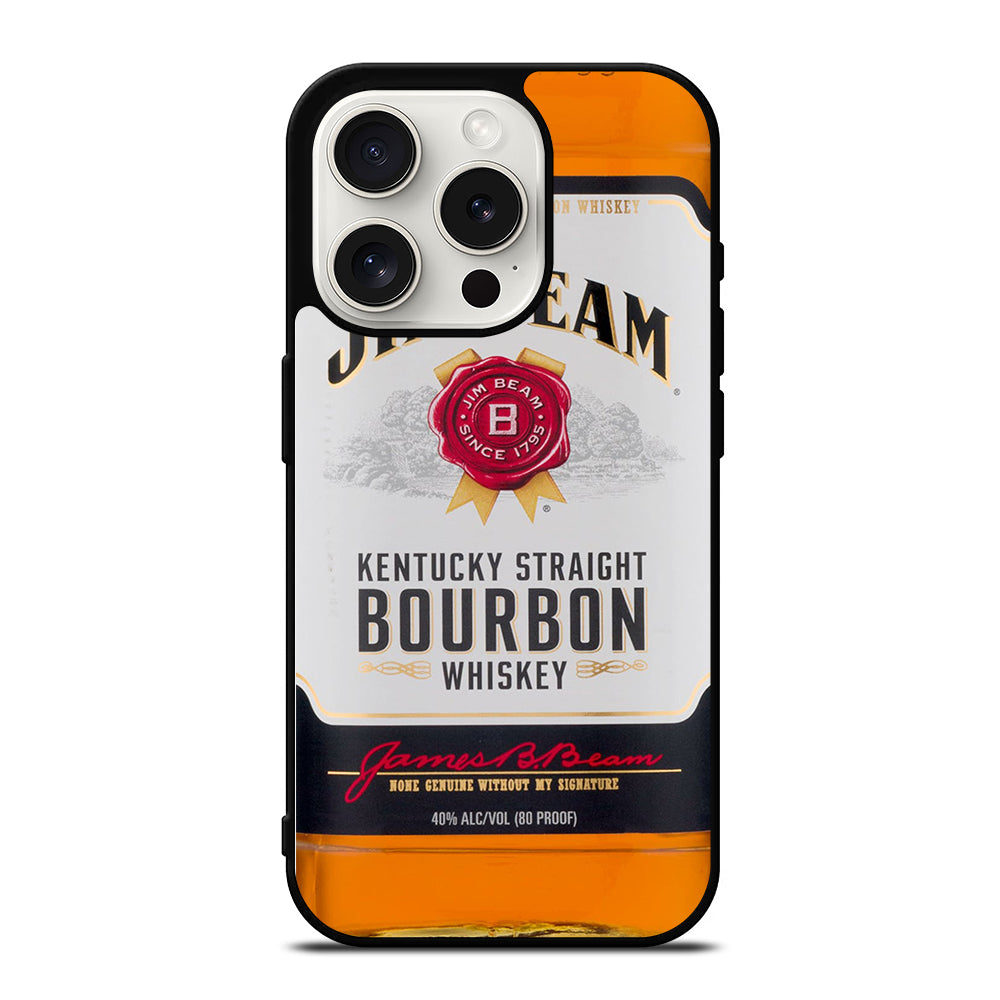 JIM BEAM WHISKEY BOTTLE iPhone 15 Pro Case Cover