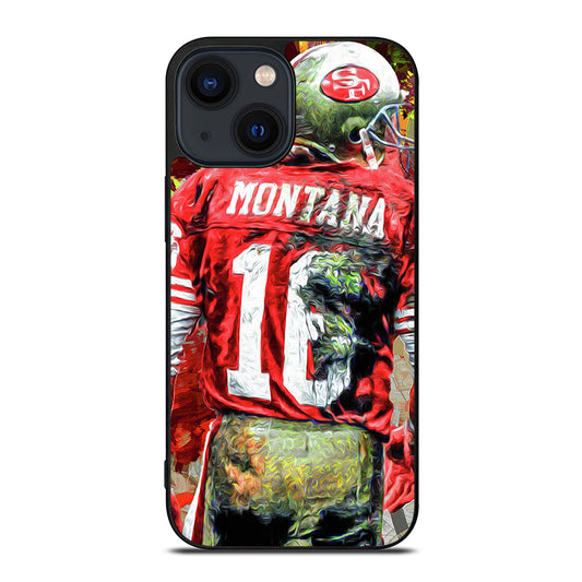 JOE MONTANA 49ERS ART iPhone 14 Plus Case Cover