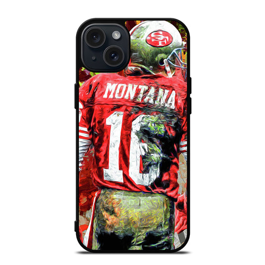 JOE MONTANA 49ERS ART iPhone 15 Plus Case Cover