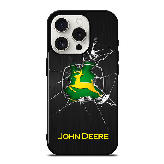 JOHN DEERE CRACKED GLASS LOGO iPhone 15 Pro Case Cover