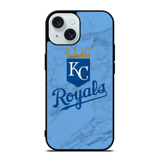 KANSAS CITY ROYALS MARBLE LOGO iPhone 15 Case Cover