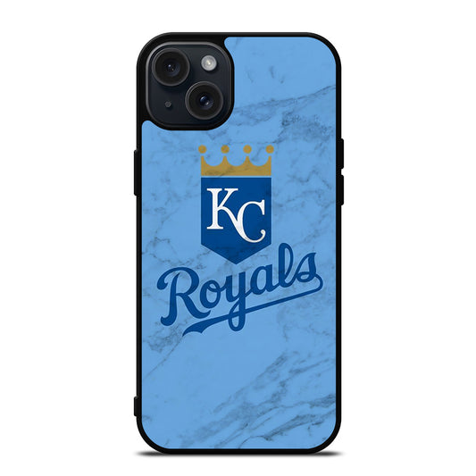 KANSAS CITY ROYALS MARBLE LOGO iPhone 15 Plus Case Cover